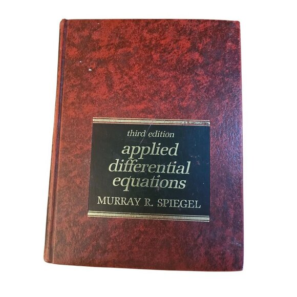 1981 Applied Differential Equations Third Edition By Murray R. Spiegel Hardcover - Picture 1 of 6